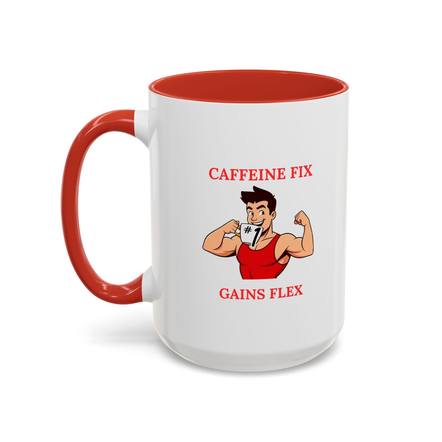Fitness-Themed Coffee Mug - Caffeine Fix Gains Flex, Gift for Gym Lovers, Motivational Mug, Workout Coffee Cup, Beverage Container, [...]