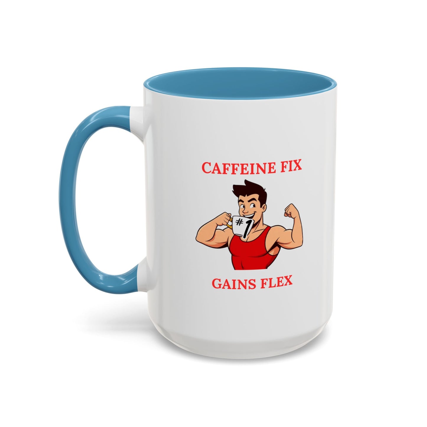 Fitness-Themed Coffee Mug - Caffeine Fix Gains Flex, Gift for Gym Lovers, Motivational Mug, Workout Coffee Cup, Beverage Container, [...]