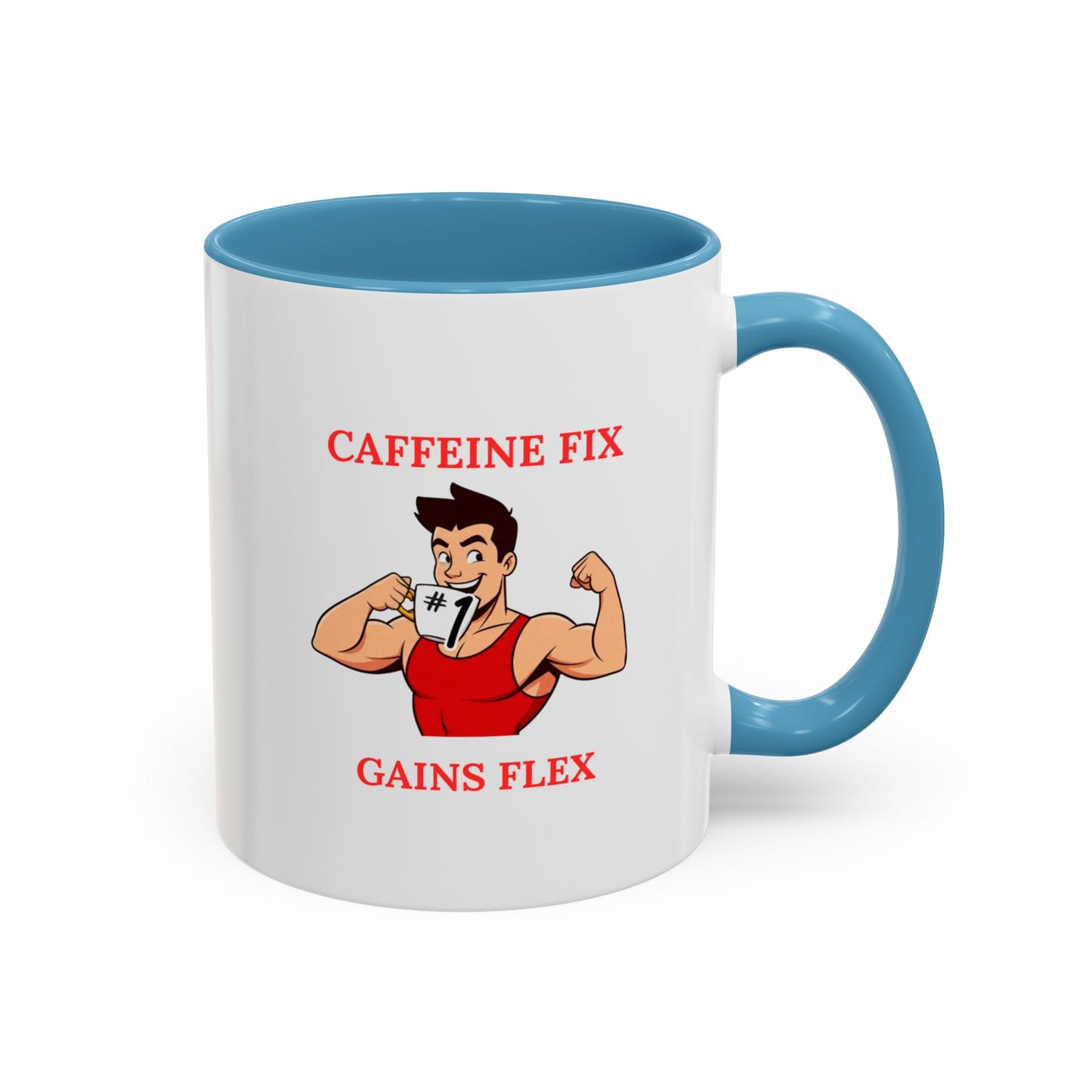 Fitness-Themed Coffee Mug - Caffeine Fix Gains Flex, Gift for Gym Lovers, Motivational Mug, Workout Coffee Cup, Beverage Container, [...]