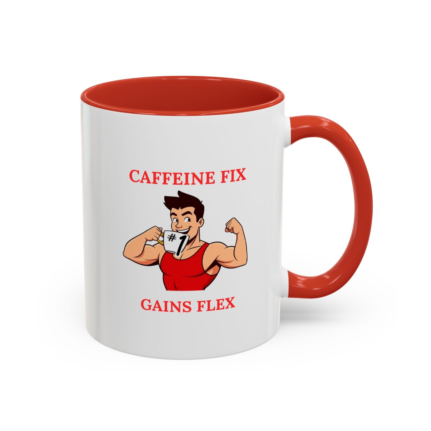 Fitness-Themed Coffee Mug - Caffeine Fix Gains Flex, Gift for Gym Lovers, Motivational Mug, Workout Coffee Cup, Beverage Container, [...]