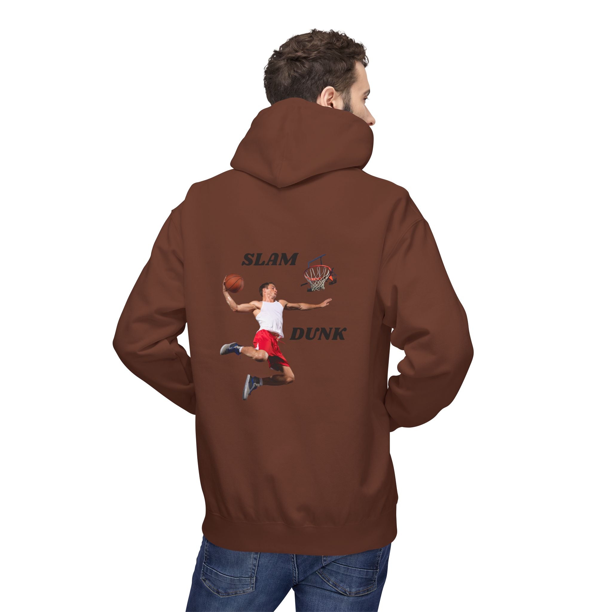 Slam Dunk Hoodie for Basketball Lovers, Unisex Athletic Wear, Casual Gift for Sports Fans, Cozy Fleece Pullover, Perfect for Game Days
