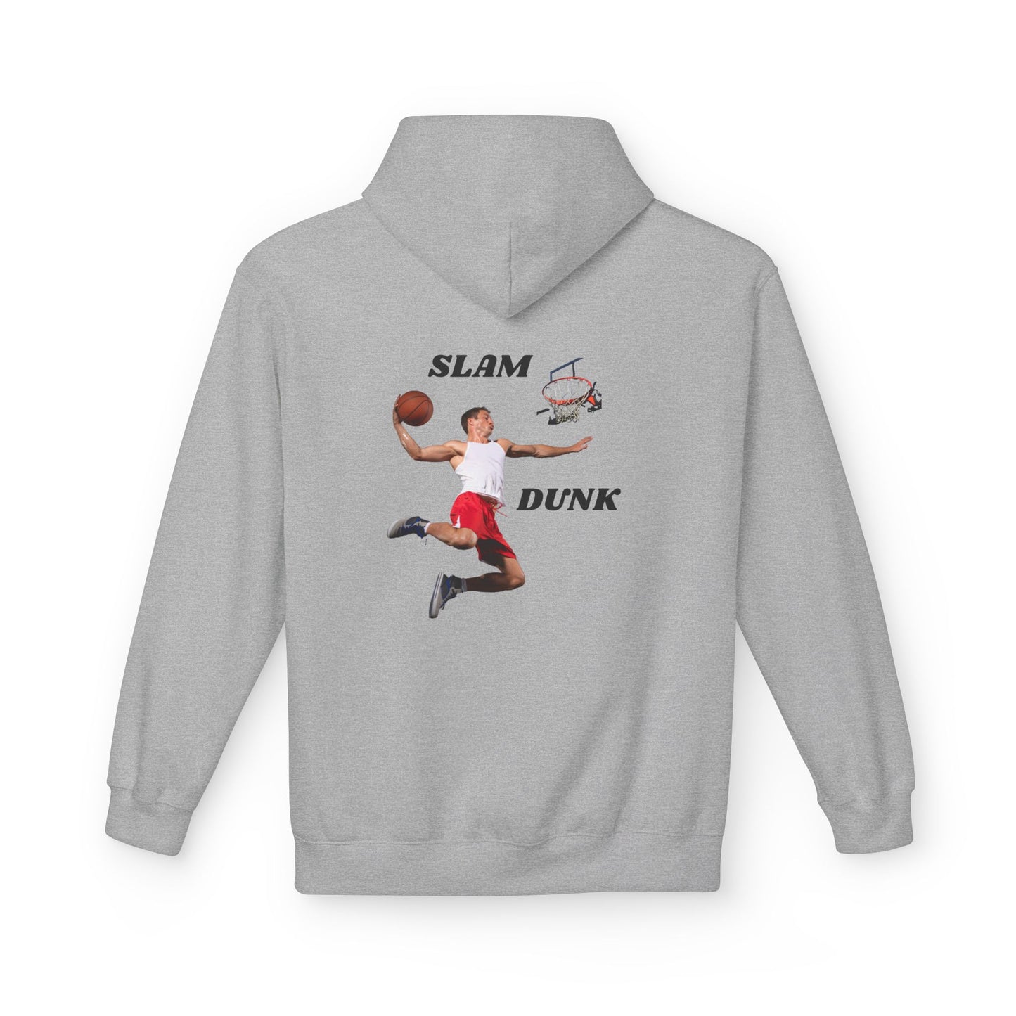 "Slam Dunk" Hoodie for Basketball Lovers, Unisex Athletic Wear, Casual Gift for Sports Fans, Cozy Fleece Pullover, Perfect for Game Days
