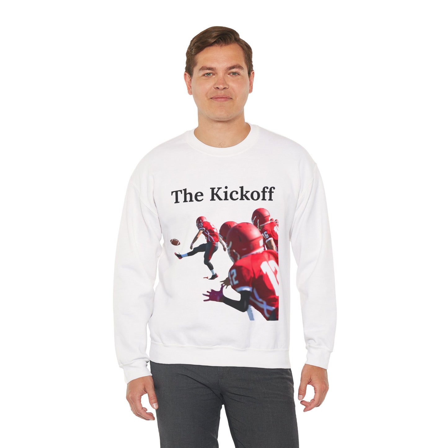 Football Themed Crewneck Sweatshirt - The Kickoff, Sports Apparel, Game Day Outfit, Unisex Clothing, Perfect Gift for Fans