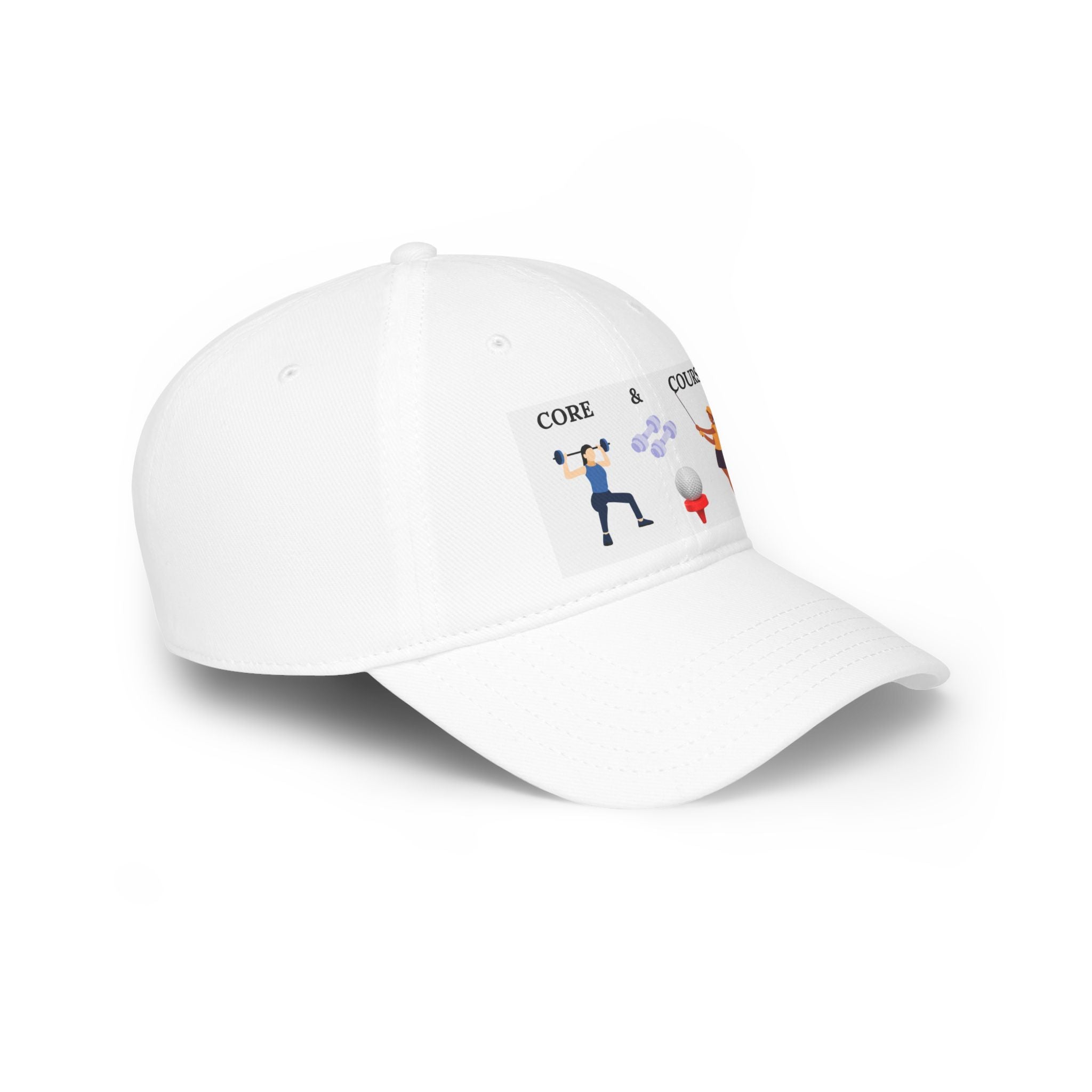 Fitness Fun Low Profile Baseball Cap, Workout Gear, Exercise Hat, Sports Cap, Gift for Gym Lovers, Casual Style