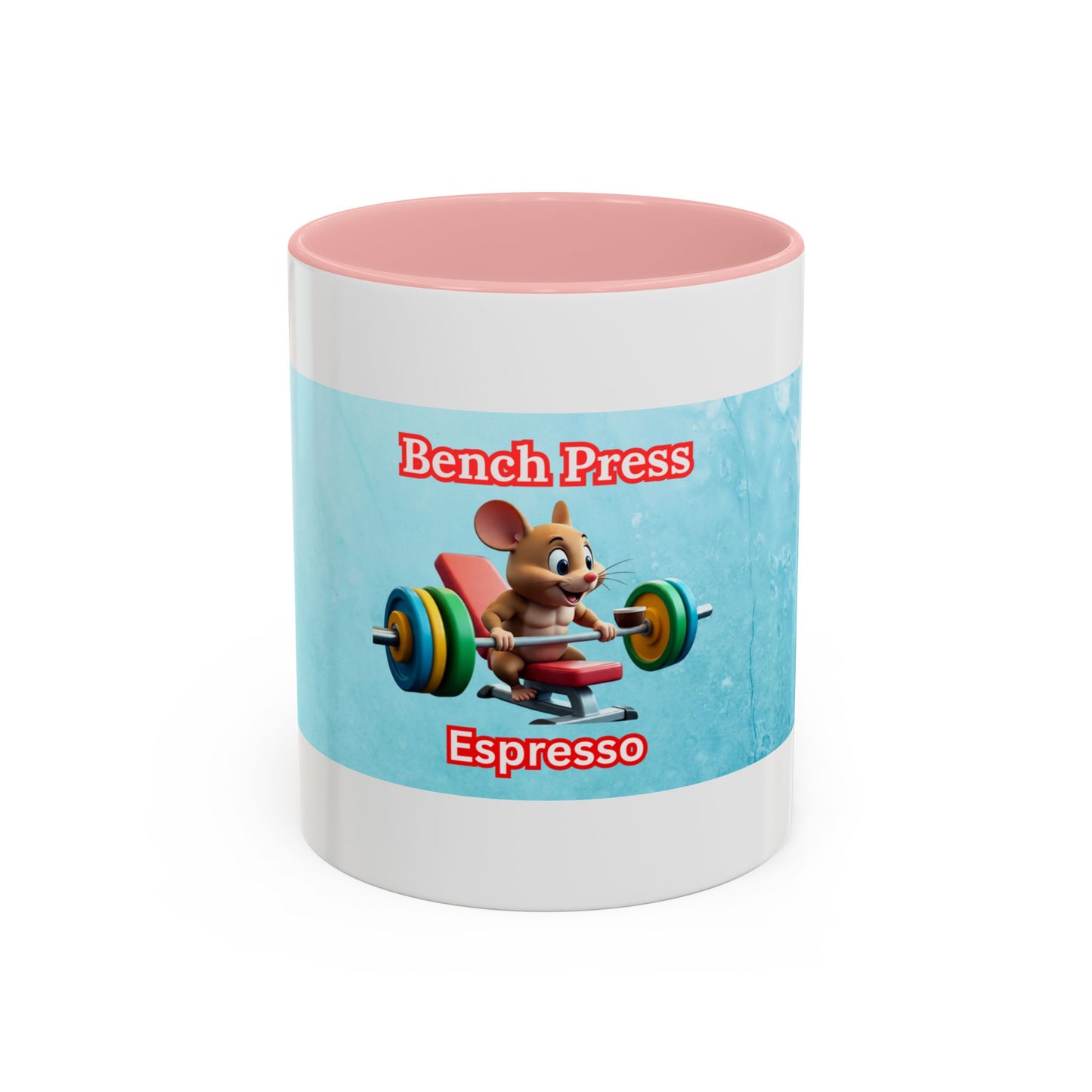 Funny Bench Press Coffee Mug for Gym Lovers, Workout Mug, Fitness Gift, Motivational Cup, Unique Espresso Cup